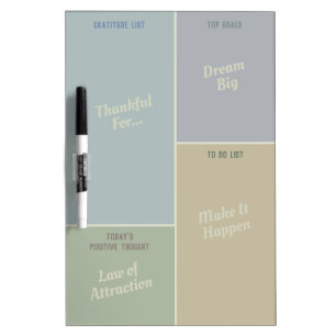 Positive Thoughts Teen Bullet List Dry Erase B Board