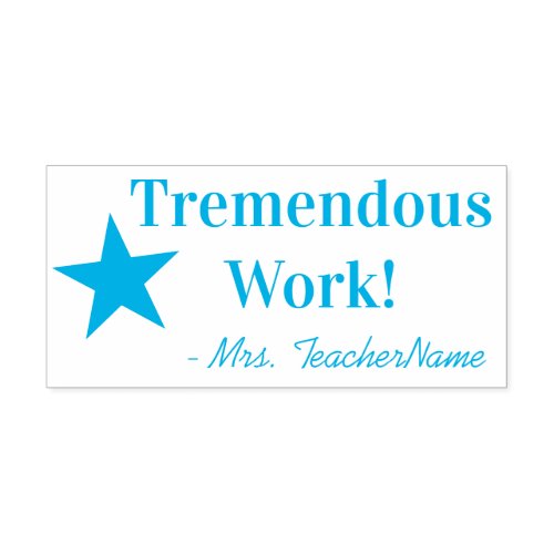 Positive Tremendous Work Feedback Rubber Stamp