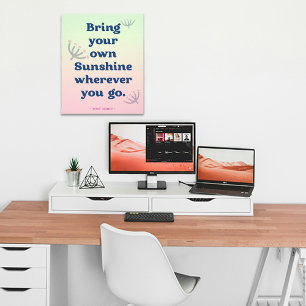 Positive Vibe Mimosa Custom Name Poster