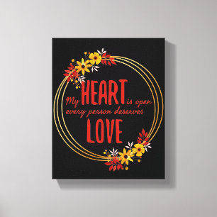 positive vibe sayings for self love and success canvas print
