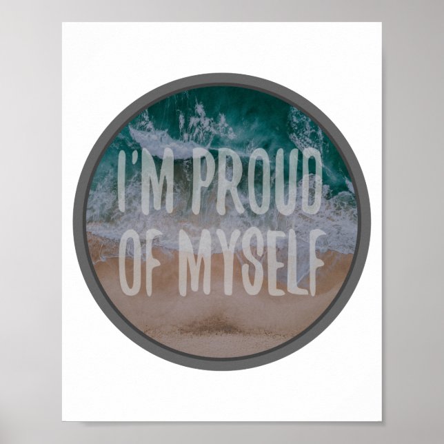 positive vibes about self love and self acceptance poster (Front)