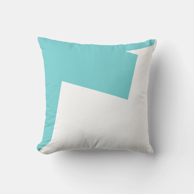 Positive Vibes Abstract Art Blue Cushion Pillow (Front)