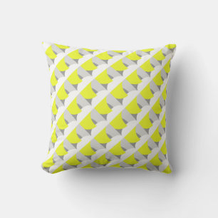 Positive Vibes Abstract Art Yellow Cushion Pillow