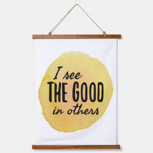 positive vibes affirmations for achieving goals hanging tapestry