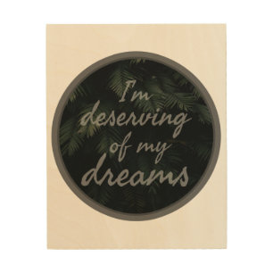 positive vibes affirmations for self acceptance wood wall art