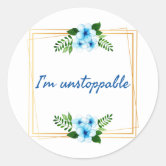 Inspirational Believe in yourself Quote Classic Round Sticker