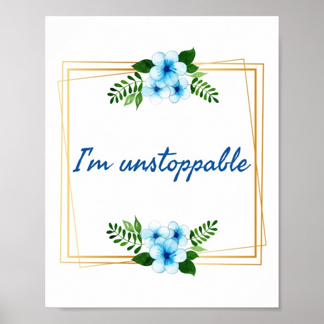 positive vibes affirmations for success poster (Front)