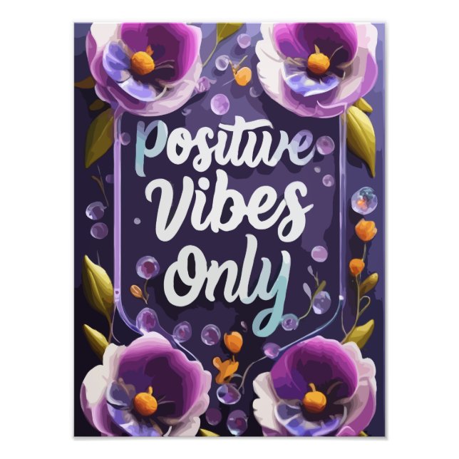 Positive Vibes All Around Wall Art  (Front)