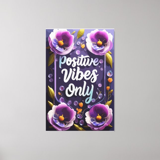 Positive Vibes All Around Wall Art  (Front)