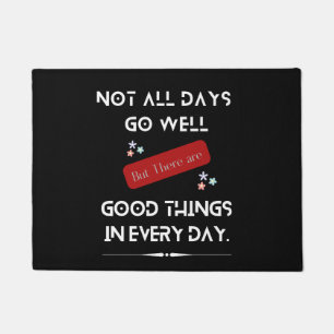 Positive Vibes and Motivational Quotes Design    Doormat