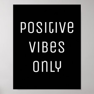 positive vibes black encouragement affirmation poster