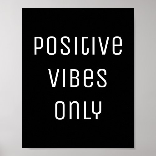 positive vibes black encouragement affirmation poster