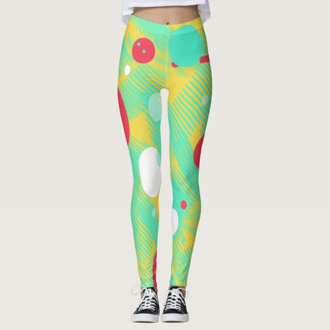 Positive Vibes Bright Colors Leggings (Front)