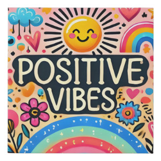 Positive vibes canvas