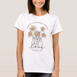 Positive Vibes Flower Empowering Self-Love Tee