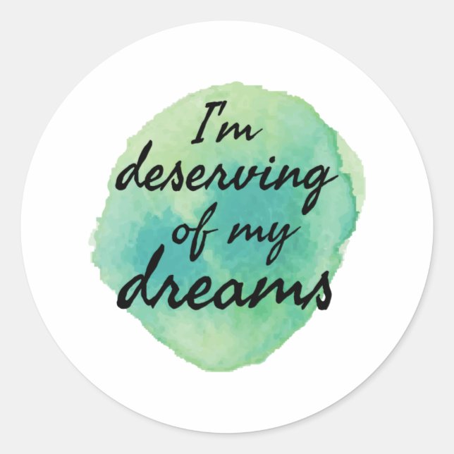 positive vibes for self acceptance classic round sticker (Front)