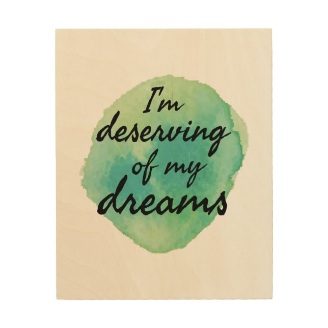 positive vibes for self acceptance wood wall art (Front)