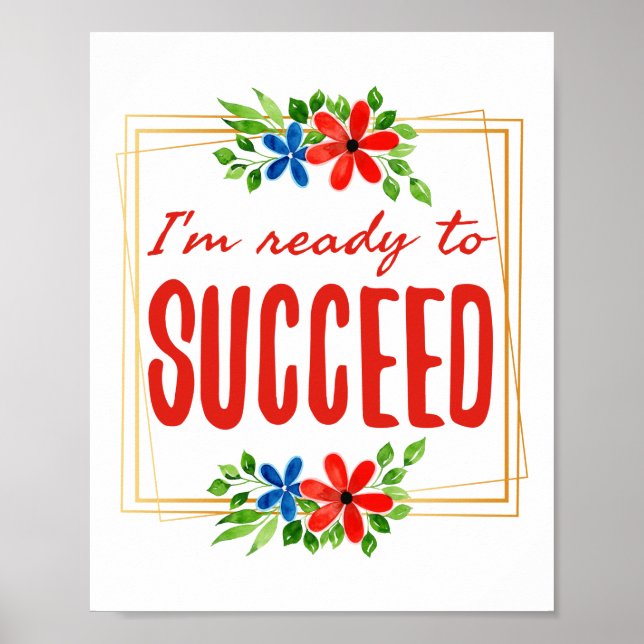 positive vibes for success and self love poster (Front)