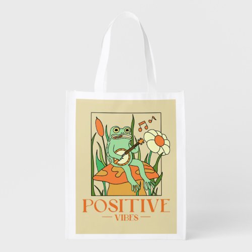 Positive Vibes Grocery Bag