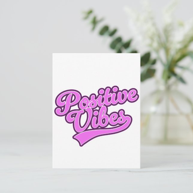 Positive Vibes Holiday Postcard (Standing Front)