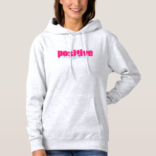 Positive Vibes Hot Pink & Teal Cozy Girly Hoodie