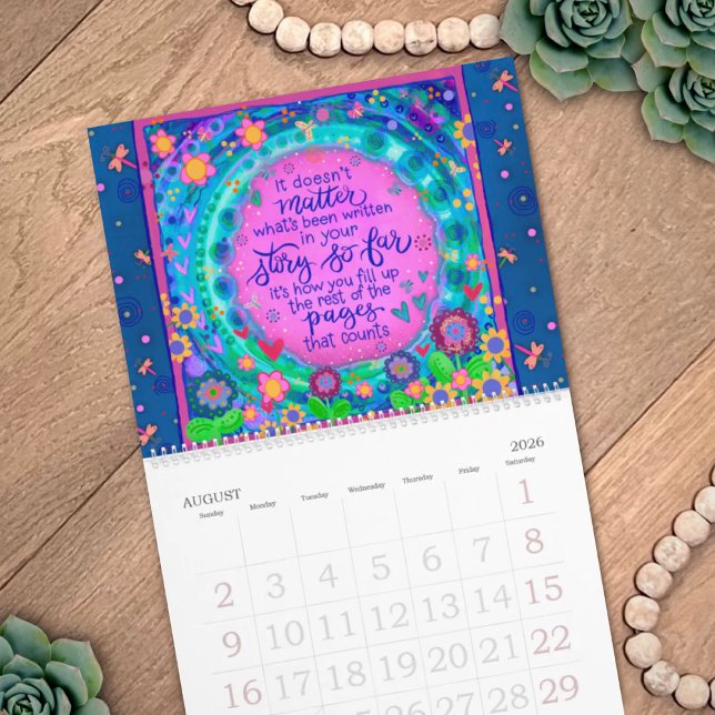 Positive Vibes Inspiring Colorful Inspirivity Calendar (Creator Uploaded)