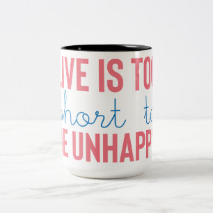 Positive Vibes Motivational Quote Two-Tone Coffee Mug