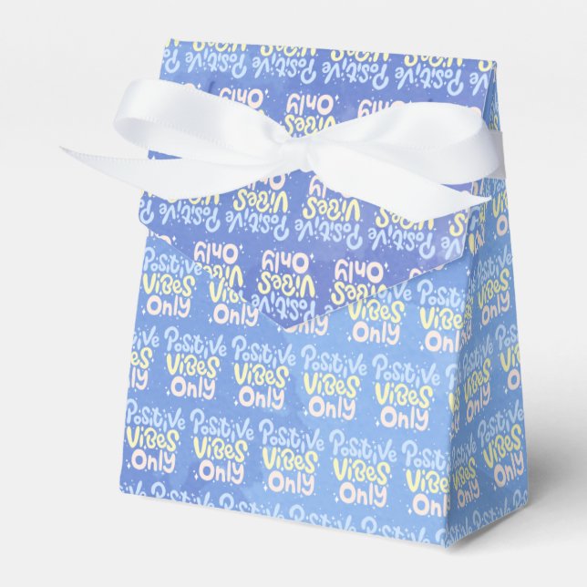 Positive Vibes Only Favor Boxes (Front Side)