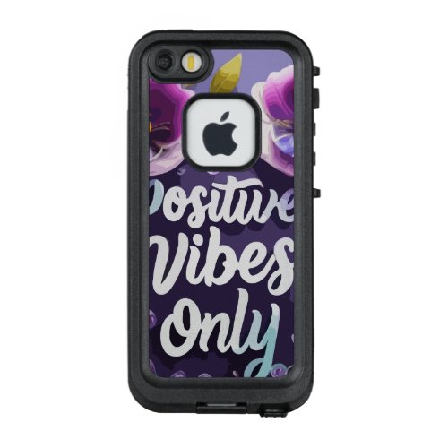  Positive Vibes Only Glass Plaque Purple Flowers  LifeProof FRÄ iPhone SE55s Case