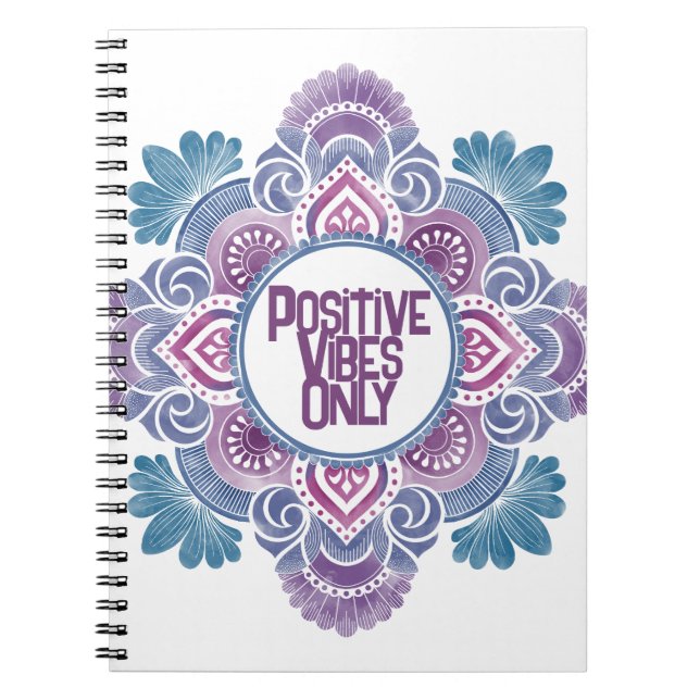 Positive Vibes Only Mandala Notebook (Front)