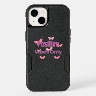 Positive Vibes Only Minimal Motivational Quote OtterBox iPhone 14 Case
