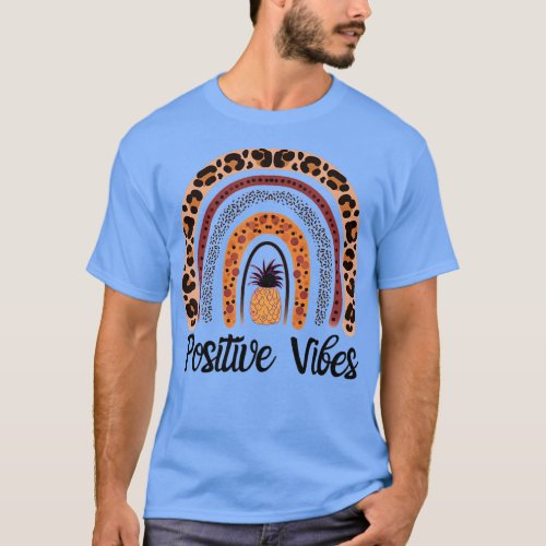 Positive Vibes Only Rainbow Pineapple IVF IUI  T_Shirt