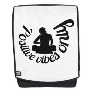 Positive Vibes Only Zen Yoga Meditation Backpack