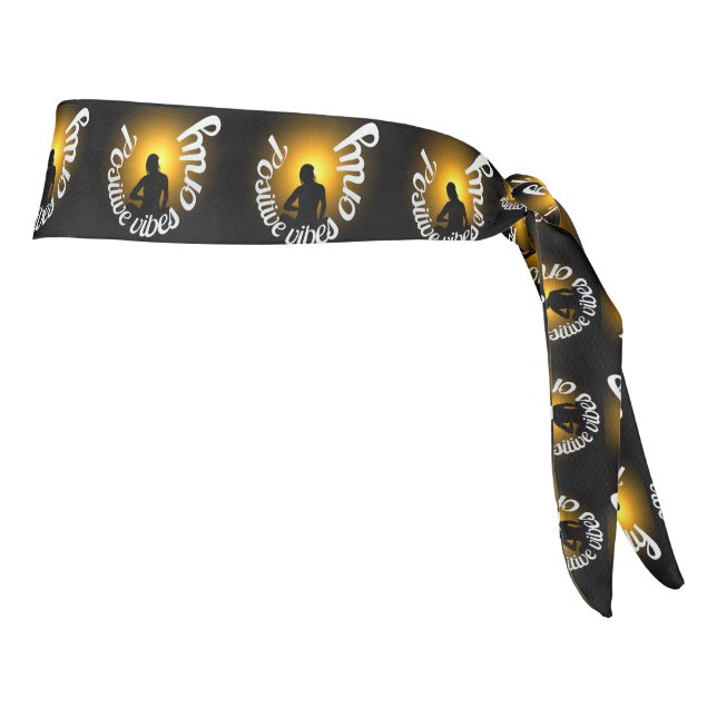 Positive Vibes Only Zen Yoga Meditation Tie Headband (Rotate 90)