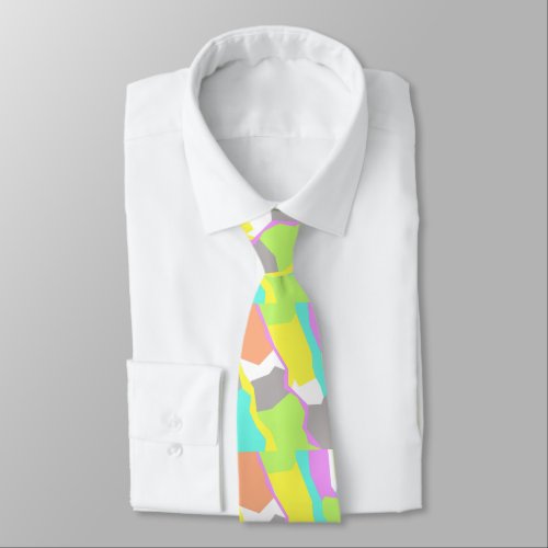 Positive Vibes Pastel Colours Abstract Art Tie