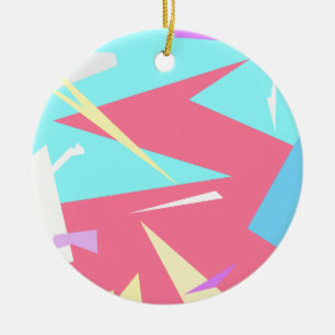 Positive Vibes Pastel Colours Abstract Ceramic Ornament
