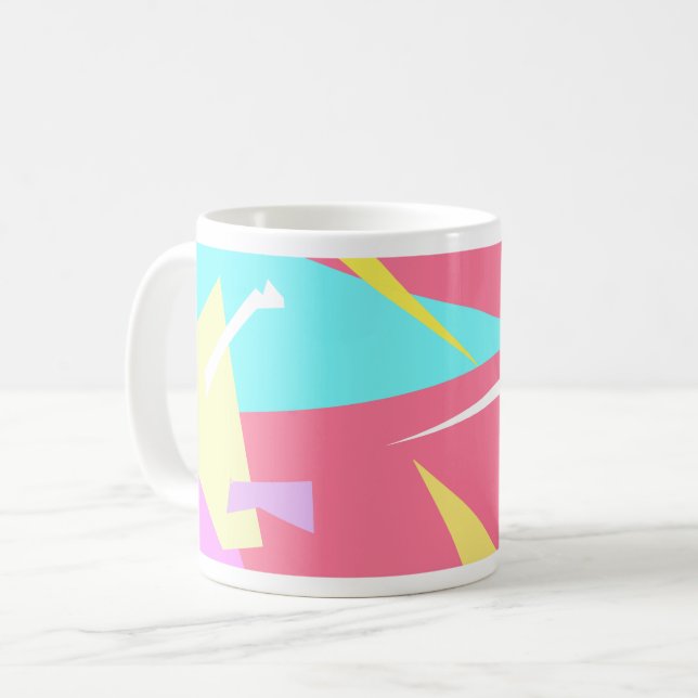 Positive Vibes Pastel Colours Abstract Coffee Mug (Front Left)
