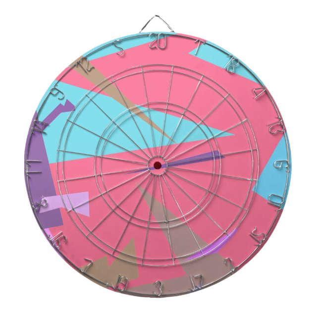 Positive Vibes Pastel Colours Abstract Dart Board (Front)