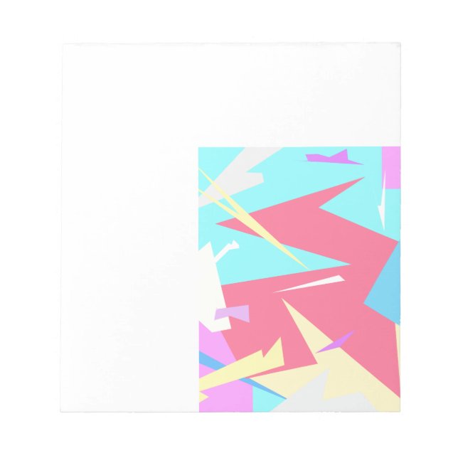 Positive Vibes Pastel Colours Abstract Notepad (Front)