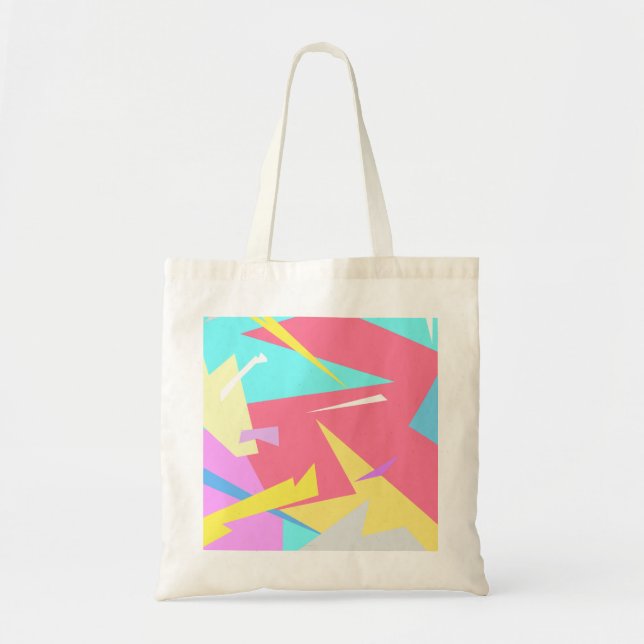 Positive Vibes Pastel Colours Abstract Tote Bag (Front)