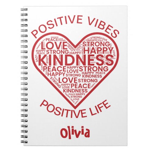 Positive Vibes Positive Life Personalized Notebook