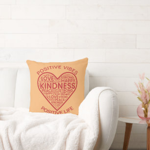 Positive Vibes Positive Life Throw Pillow