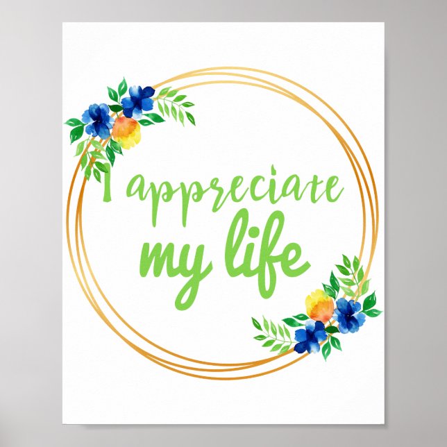 positive vibes quotes for life and work poster (Front)