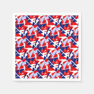 Positive Vibes Red Blue White Napkins