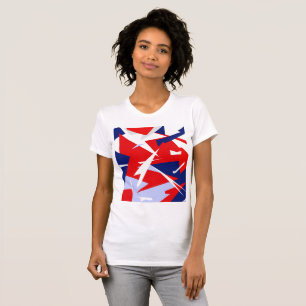 Positive Vibes Red Blue White T-Shirt