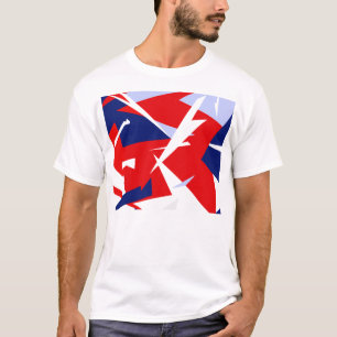 Positive Vibes Red Blue White T-Shirt