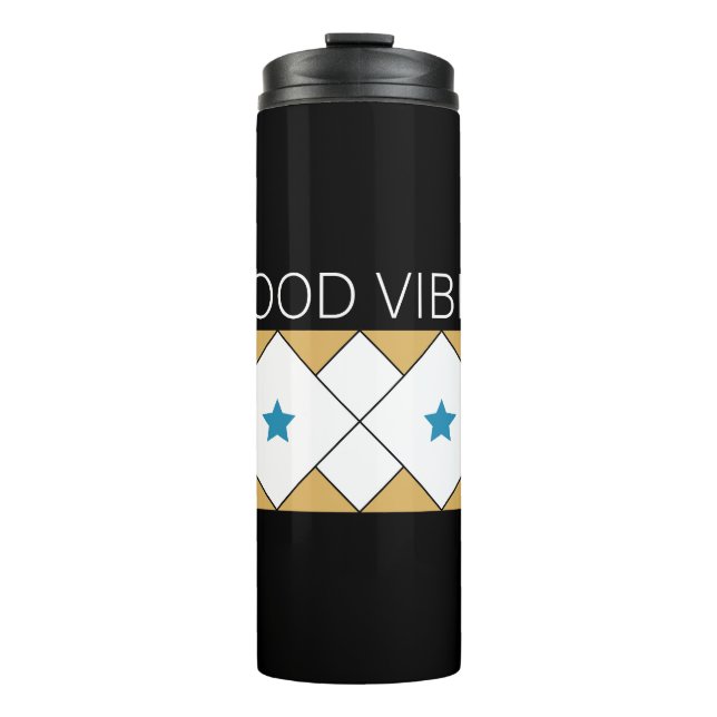 Positive Vibes refreshing design Thermal Tumbler (Front)