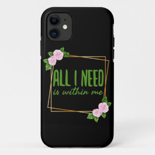 positive vibes sayings for motivation iPhone 11 case