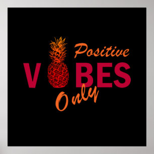 Positive vibes summer holiday poster