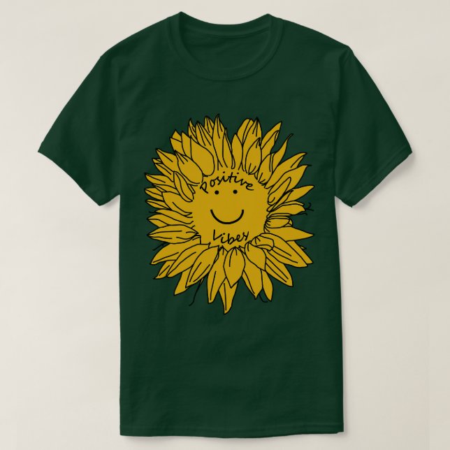 Positive Vibes Sunflower T-Shirt (Design Front)